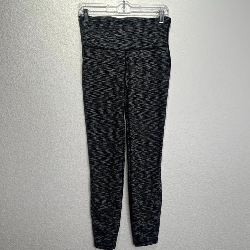 Gap GapFit gFast Leggings Womens‎ Small Black White Space Dye Workout Athletic